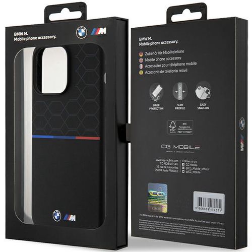 BMW M Silicone Pattern MagSafe case for iPhone 15 Pro Max - black, BMW 3666339145972 3666339145972
