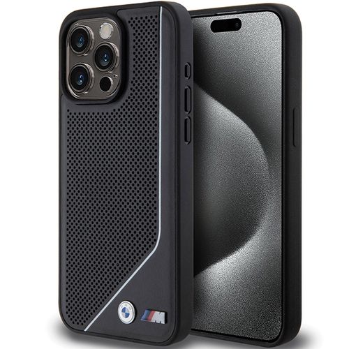 BMW Perforated Twisted Line MagSafe Case for iPhone 15/14/13 - Black, BMW 3666339234454 3666339234454