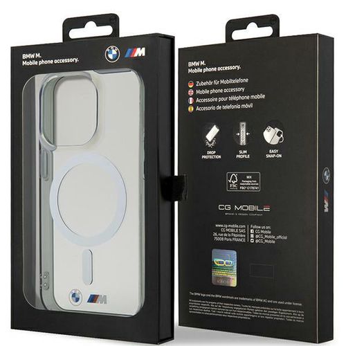 BMW Silver Ring MagSafe case for iPhone 15 Pro Max - transparent, BMW 3666339145071 3666339145071
