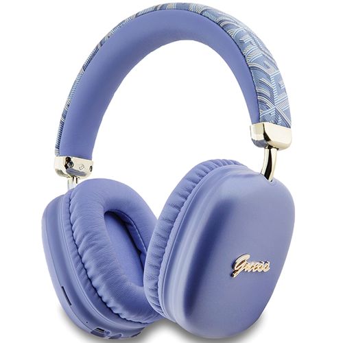 Guess GCube Metallic Script Logo Headphones - Purple, Guess 3666339220815 3666339220815