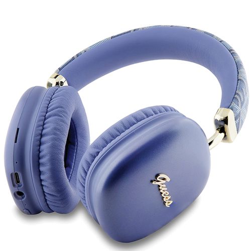 Guess GCube Metallic Script Logo Headphones - Purple, Guess 3666339220815 3666339220815