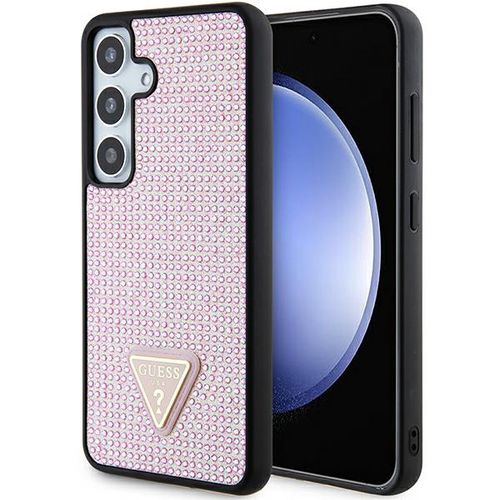 Guess Rhinestone Triangle case for Samsung Galaxy S24+ - pink, Guess 3666339241070 3666339241070