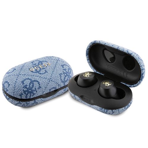 TWS Guess 4G Metal Bluetooth headphones with ENC docking station - blue, Guess 3666339220853