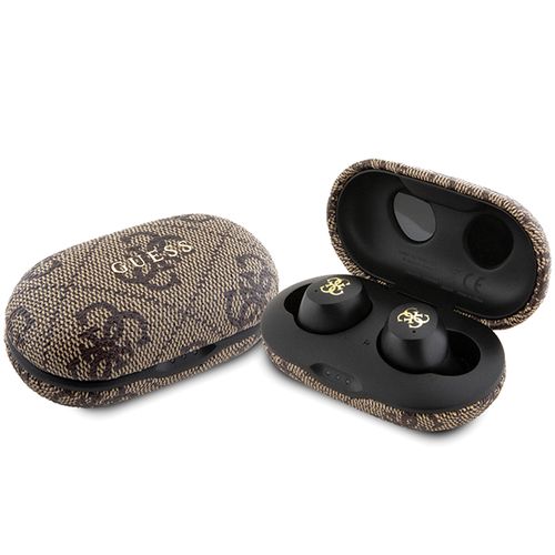 TWS Guess 4G Metal Bluetooth headphones with ENC docking station - brown, Guess 3666339220846 3666339220846