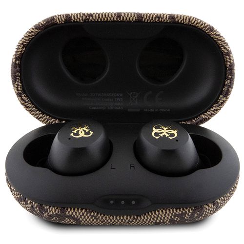 TWS Guess 4G Metal Bluetooth headphones with ENC docking station - brown, Guess 3666339220846 3666339220846