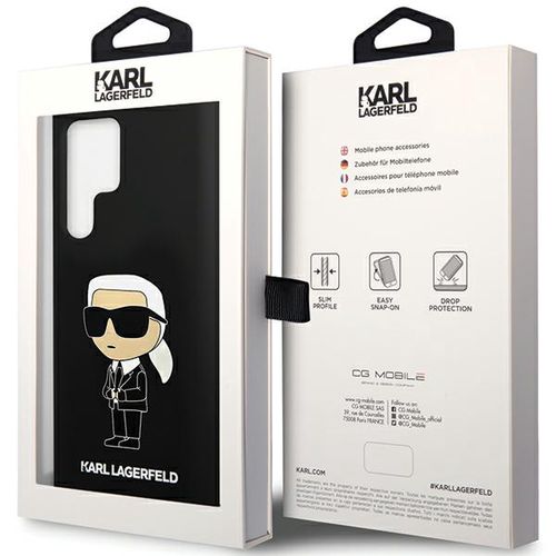 Karl Lagerfeld Silicone Ikonik case for Samsung Galaxy S24 Ultra - black, Karl Lagerfeld 3666339242312 3666339242312