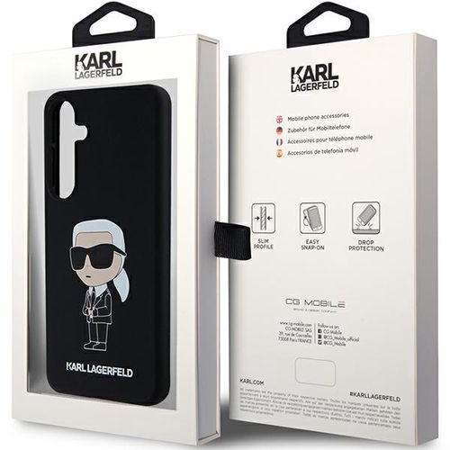 Karl Lagerfeld Silicone Ikonik case for Samsung Galaxy S24+ - black, Karl Lagerfeld 3666339242305 3666339242305