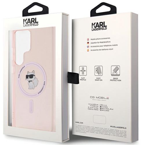 Karl Lagerfeld IML Choupette MagSafe case for Samsung Galaxy S24 Ultra - pink, Karl Lagerfeld 3666339243142 3666339243142