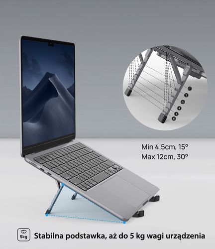 SODI Foldable Compact Mini Laptop Stand - Gray, SODI 6975969180855 6975969180855
