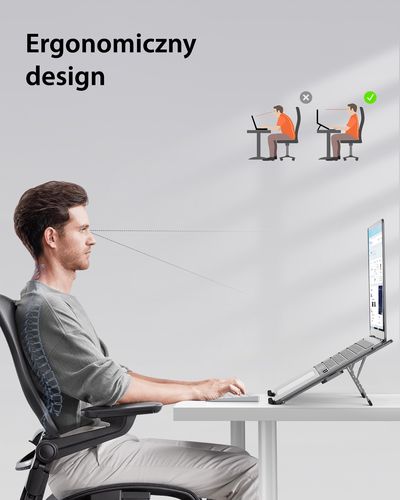 SODI Foldable Compact Mini Laptop Stand - Gray, SODI 6975969180855 6975969180855