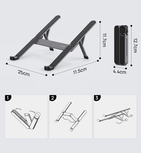 SODI Foldable Compact Mini Laptop Stand - Gray, SODI 6975969180855 6975969180855