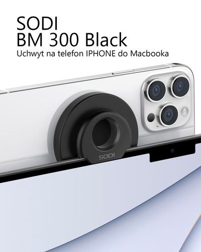 SODI BM-300 Inductive Holder for MacBook - Black, SODI 6975969180398 6975969180398