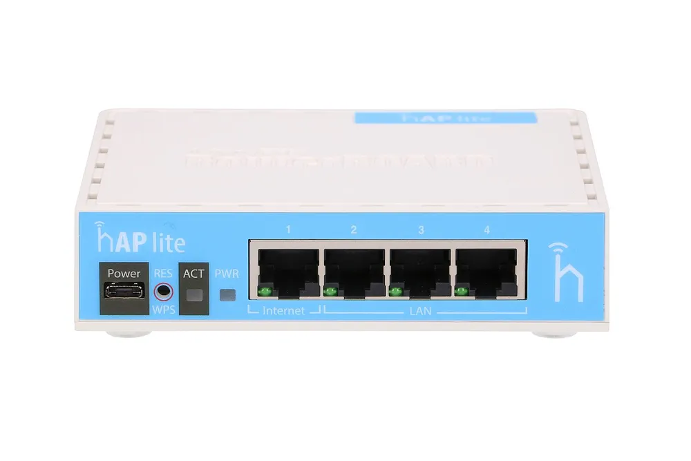 MikroTik hAP lite | WiFi Router | RB941-2nD, 2,4GHz, 4x RJ45 100Mb/s, MIKROTIK RB941-2ND 4752224003126