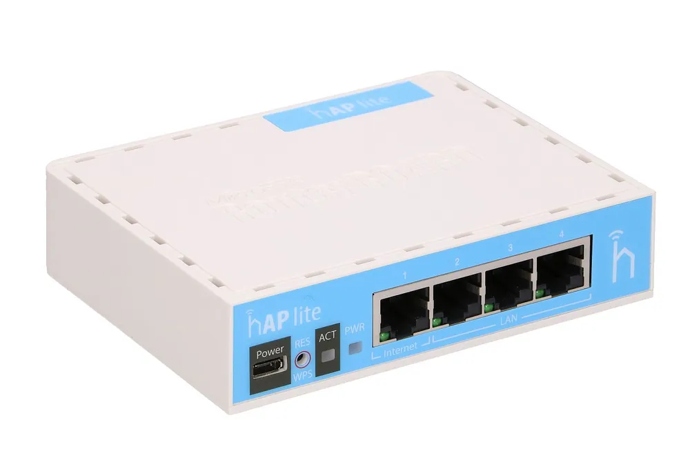 MikroTik hAP lite | WiFi Router | RB941-2nD, 2,4GHz, 4x RJ45 100Mb/s, MIKROTIK RB941-2ND 4752224003126