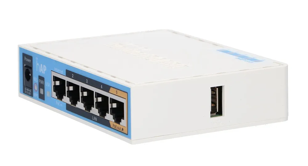 MikroTik hAP | WiFi Router | RB951Ui-2nD, 2,4GHz, 5x RJ45 100Mb/s, MIKROTIK RB951UI-2ND 4752224003157