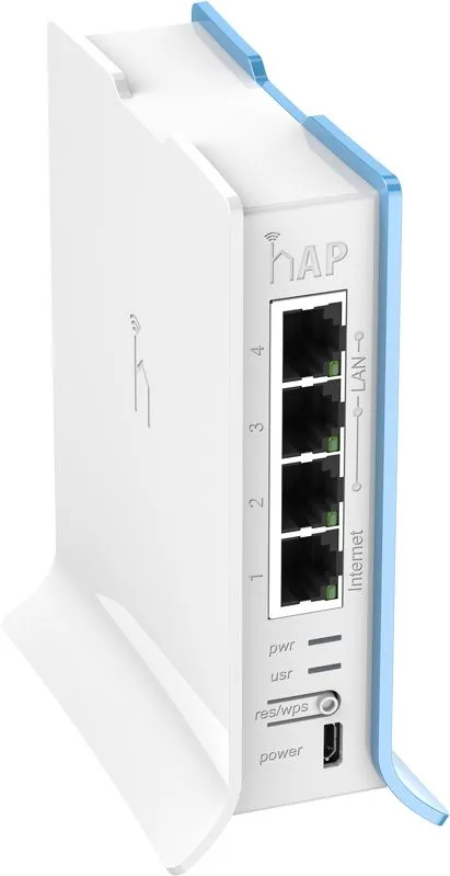 MikroTik hAP lite tower | WiFi Router | RB941-2nD-TC, 2,4GHz, 4x RJ45 100Mb/s, MIKROTIK RB941-2ND-TC 4752224003102