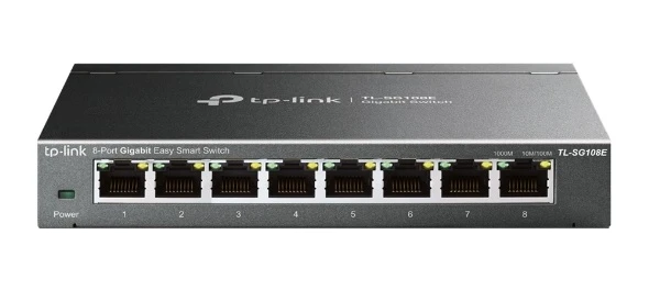 TP-Link TL-SG108E | Switch | 8x RJ45 1000Mb/s, Desktop, Unmanaged, TP-LINK TL-SG108E 6935364021856