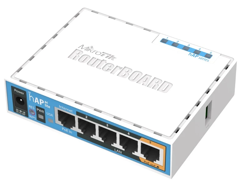 MikroTik hAP ac lite | WiFi Router | RB952Ui-5ac2nD, Dual Band, 5x RJ45 100Mb/s, MIKROTIK RB952UI-5AC2ND 4752224003195