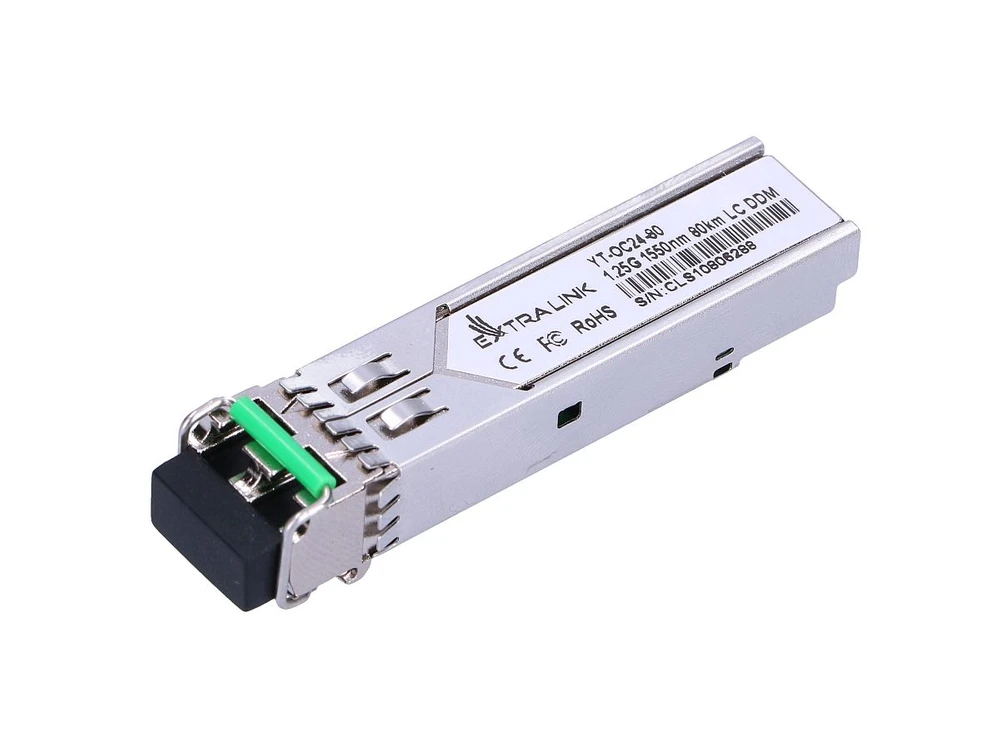 Extralink SFP 1.25G | SFP Module | 1,25Gbps, LC/UPC, 1550nm, 80km, single mode, DOM, EXTRALINK EX.8024 5902560368024