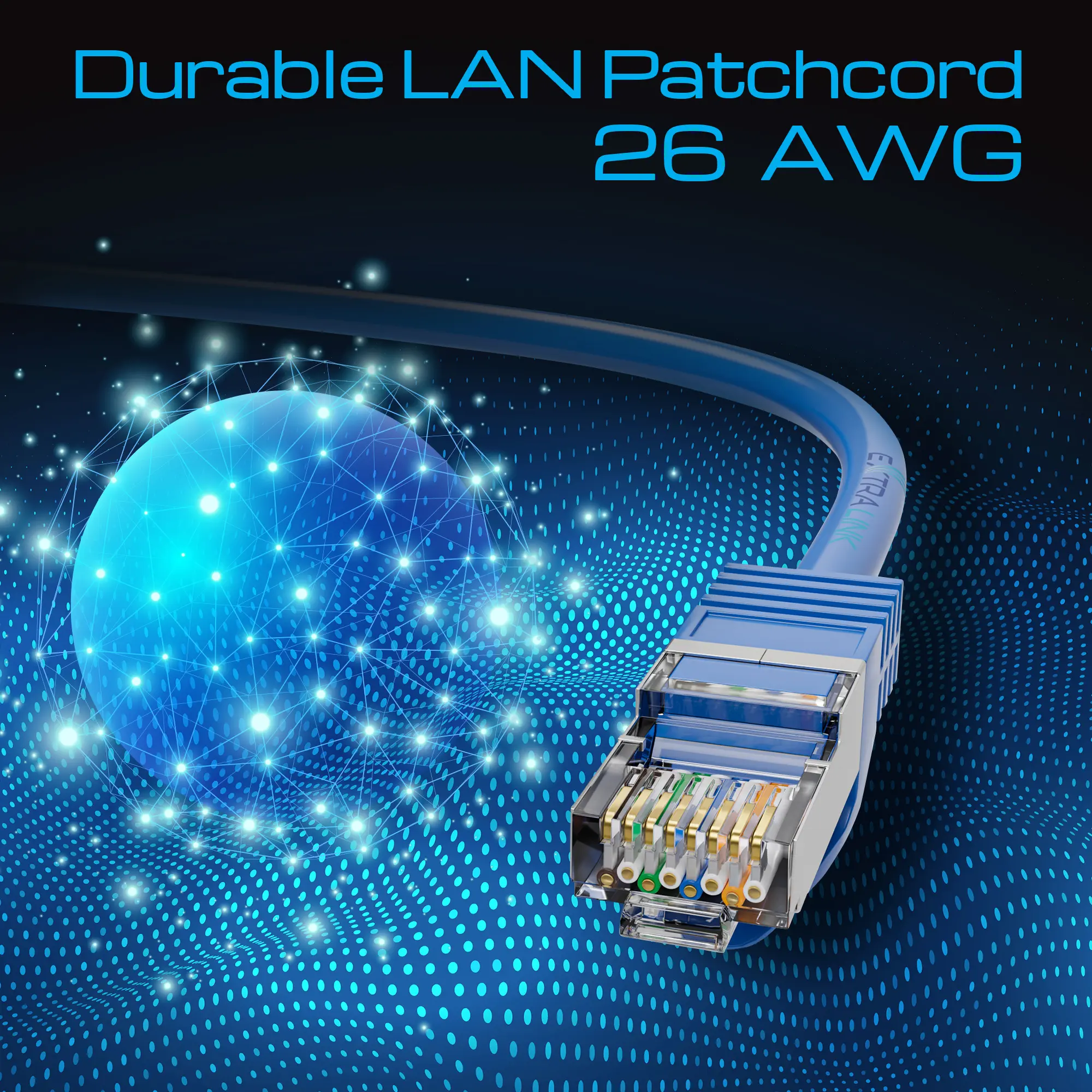 Extralink Kat.6A S/FTP 3m | LAN Patchcord | Copper twisted pair, 10Gbps, EXTRALINK EX.6570 5902560366570