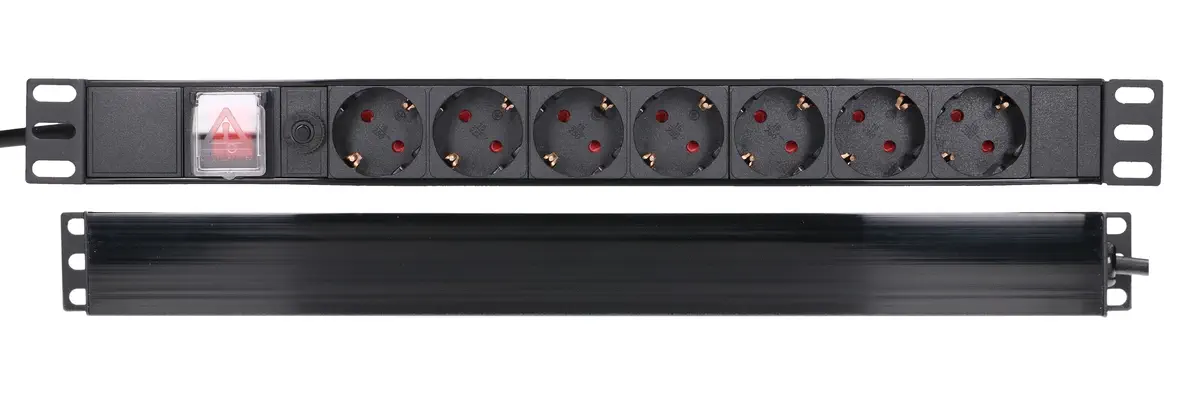 Extralink EXPDU7EU SW | Power strip | 19" 1U, 7 EU sockets, with switch, 2m, EXTRALINK EX.12967 5903148912967