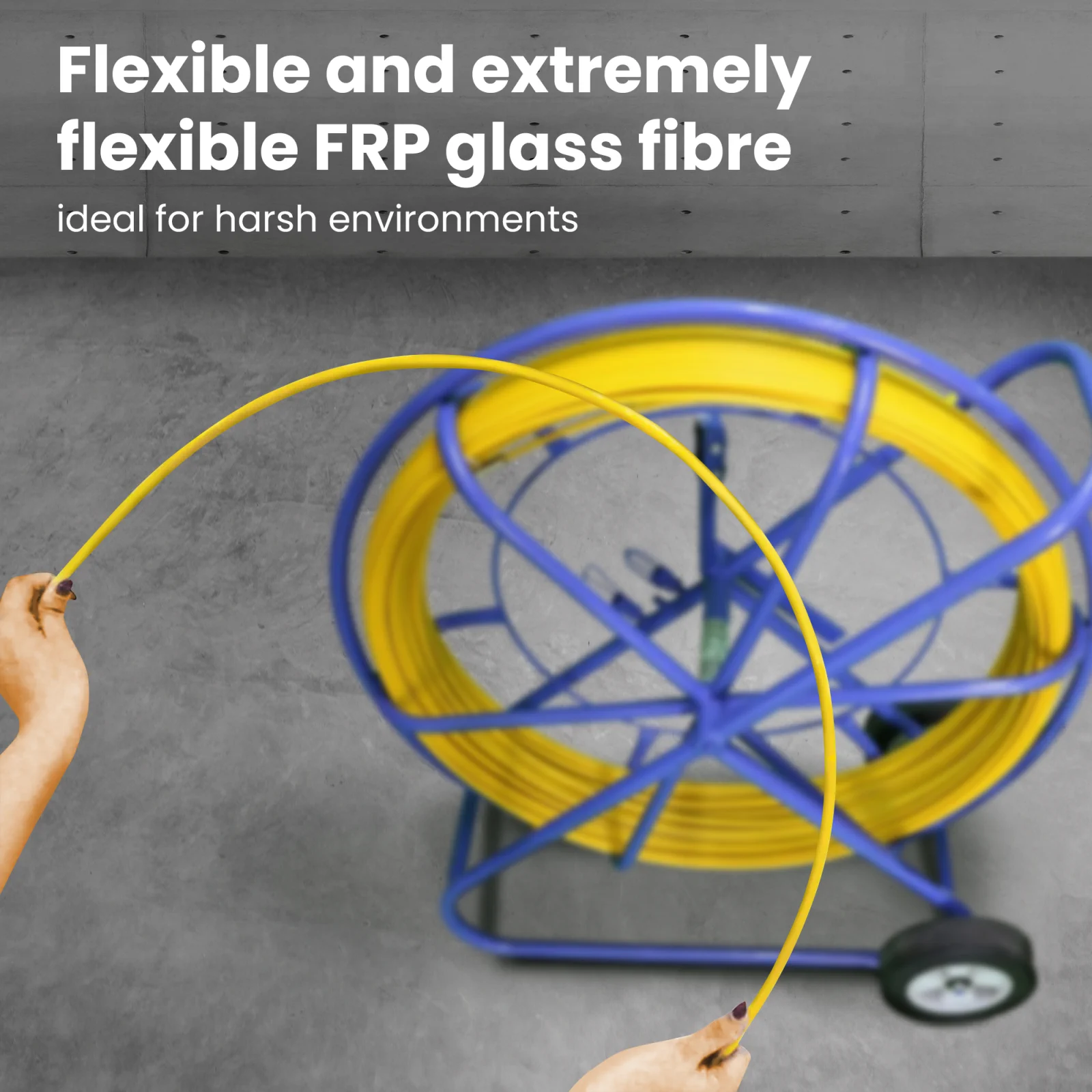 Extralink Pilot 8mm 150m | Cable pulling rod | glass fibre FRP, d. 8mm, l. 150m, yellow, EXTRALINK EX.13872 5903148913872