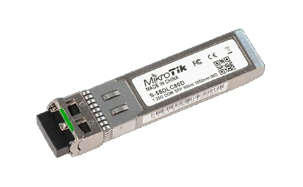 MikroTik S-55DLC80D | SFP Module | 1,25Gb/s, 2x LC, 1550nm, 80km, DDM, Single mode, MIKROTIK S-55DLC80D 5903148917948