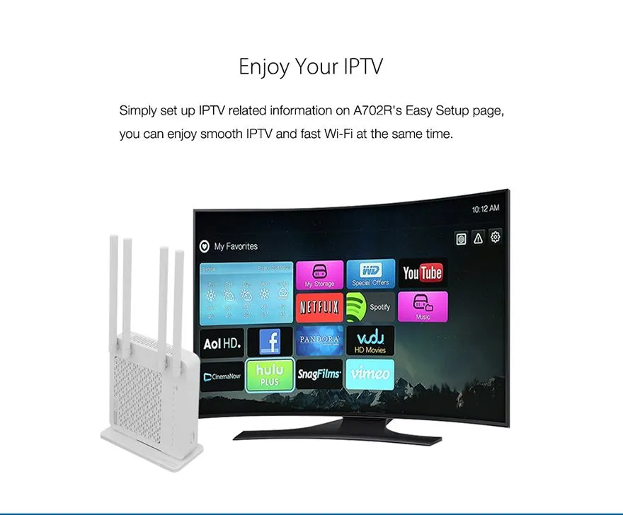 Totolink A702R V4 | Router WiFi | AC1200, Dual Band, MIMO, 5x RJ45 100Mb/s, TOTOLINK A702R-V4 6952887470008