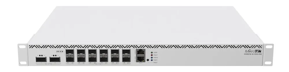 MikroTik CCR2216-1G-12XS-2XQ | Router | 12x SFP28, 2x QSFP28, 1x RJ45 1000Mb/s, 2x M.2 SATA, MIKROTIK CCR2216-1G-12XS-2XQ 4752224000026