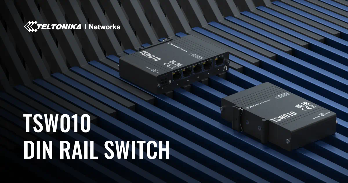 Teltonika TSW010 | Switch | 5x RJ45 100Mb/s, Passive PoE, IP30, DIN, TELTONIKA TELTONIKA TSW010 4779051840274