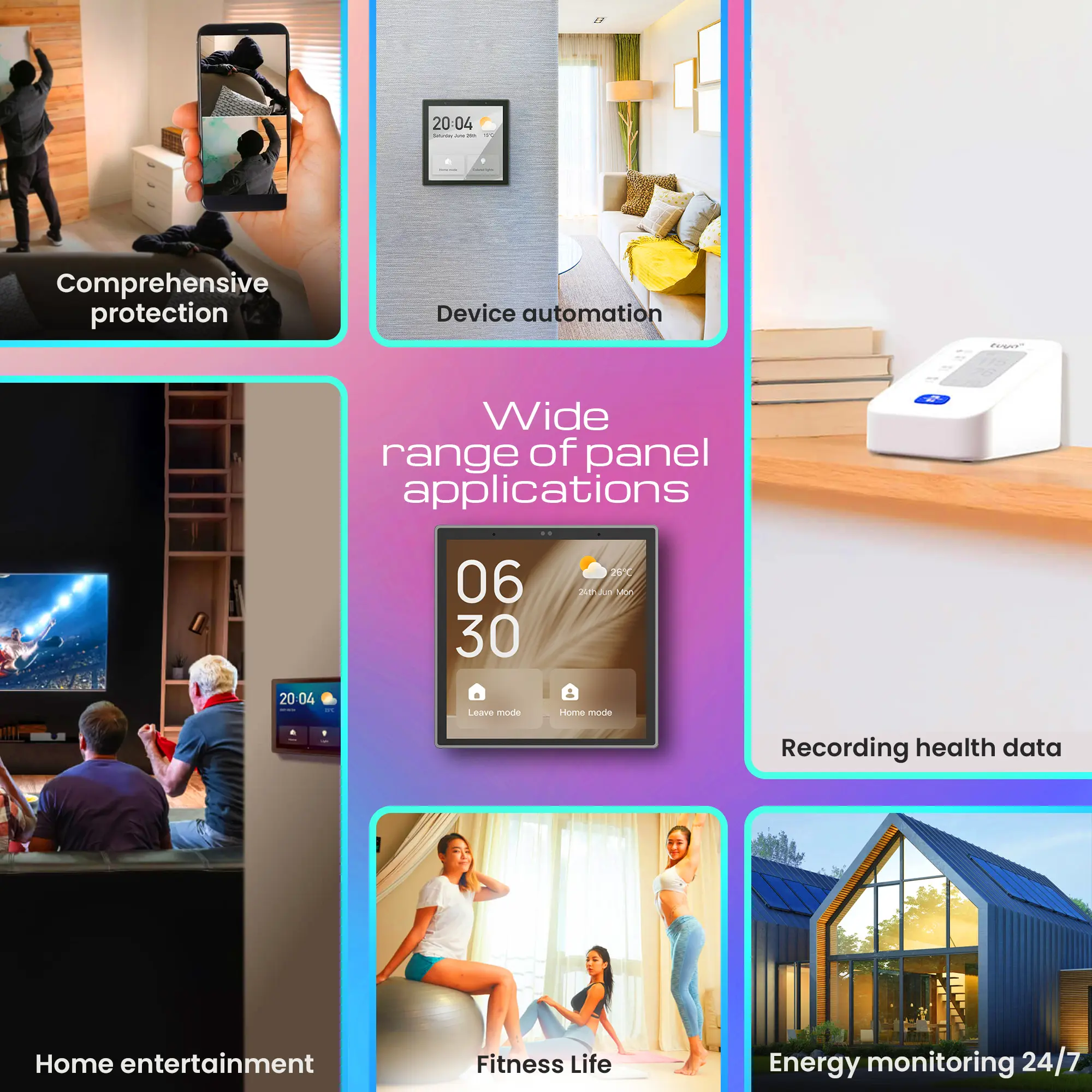 TUYA Smart home control panel LCD, Wi-Fi with built in ZigBee and Amazon Alexa ESH-CP1 5905090332664