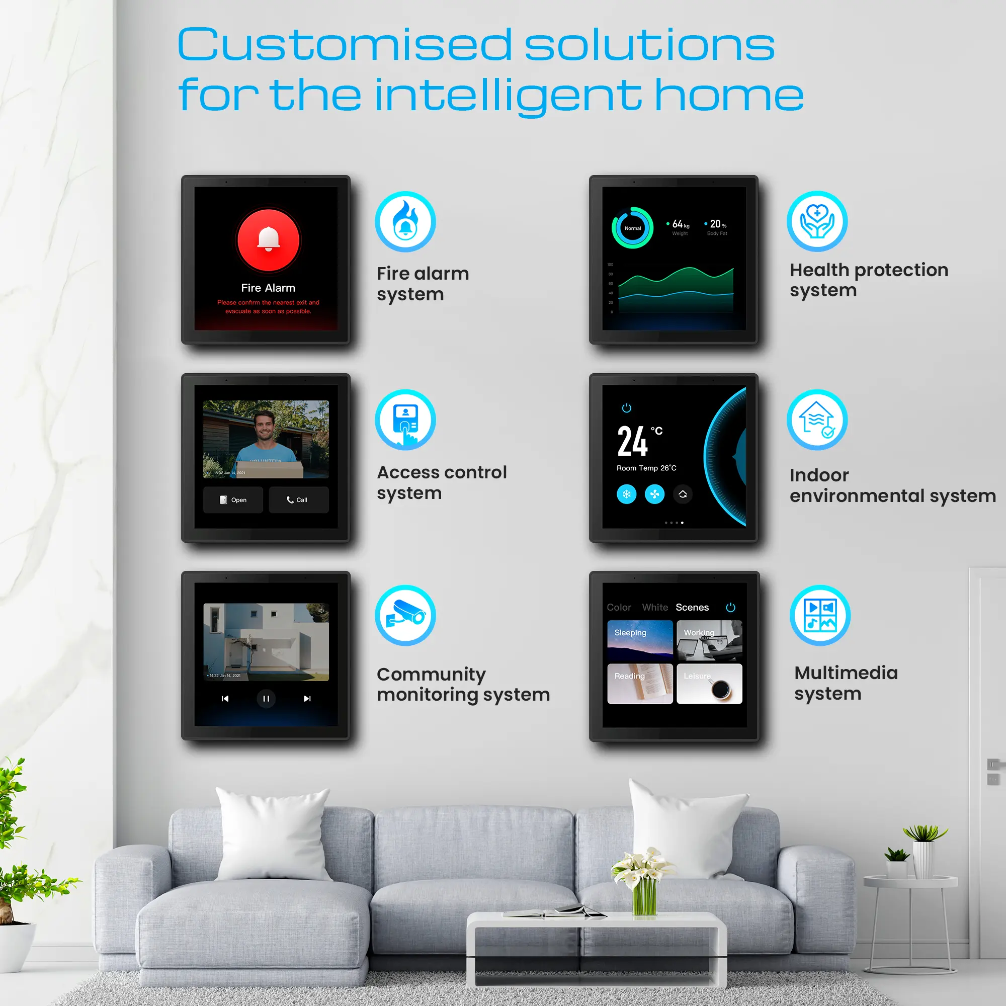 TUYA Smart home control panel LCD, Wi-Fi with built in ZigBee and Amazon Alexa ESH-CP1 5905090332664