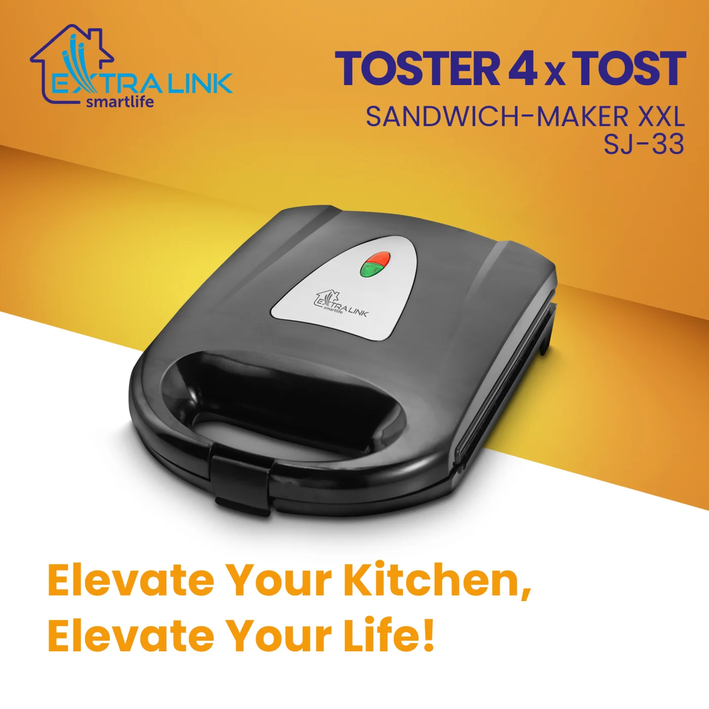 EXTRALINK SMART LIFE SANDWICH-MAKER XXL SJ-33, EXTRALINK EX.36662 5906168632020