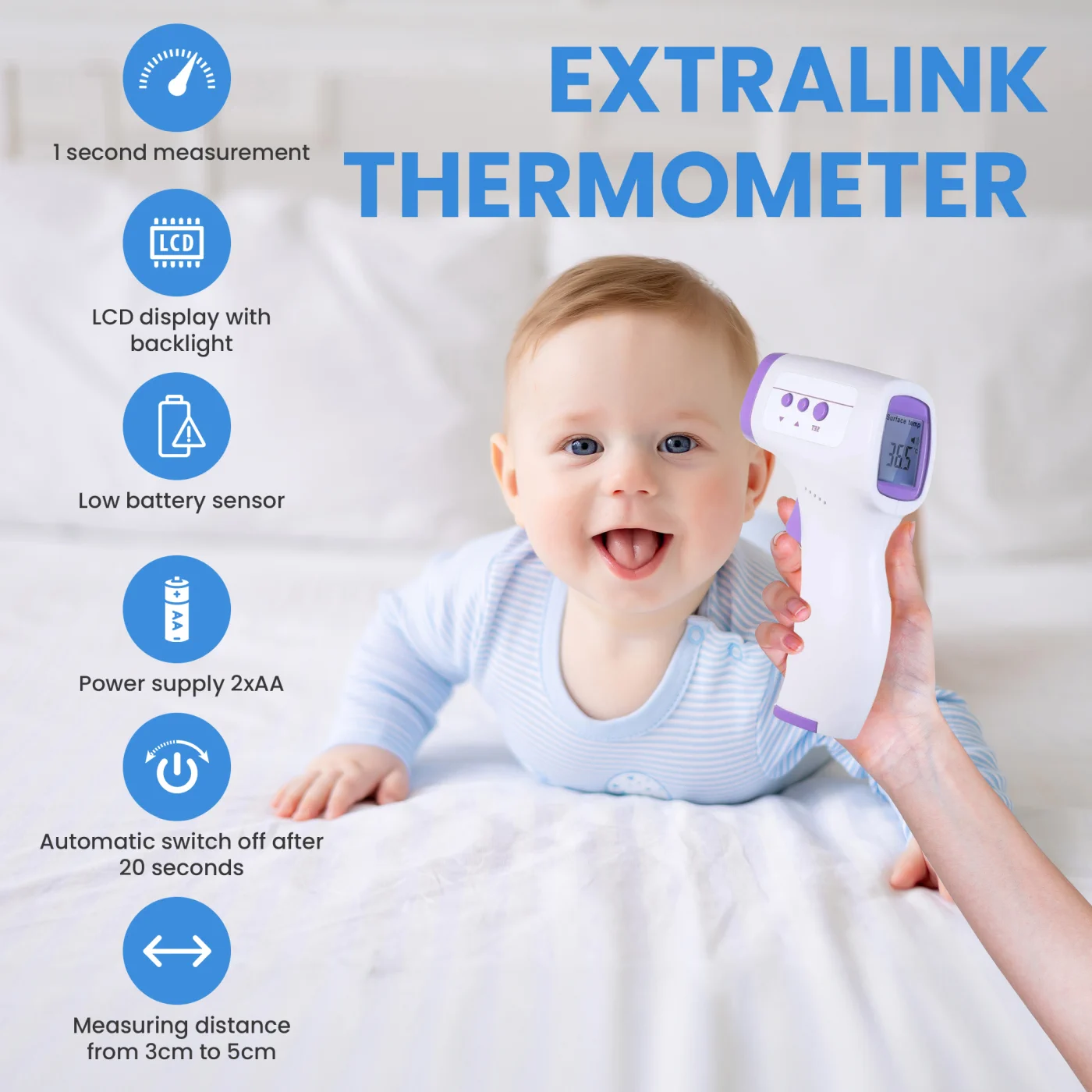 EXTRALINK SMARTLIFE THERMOMETER INFRARED T003 PISTOLET, EXTRALINK EX.31689 5906168631689