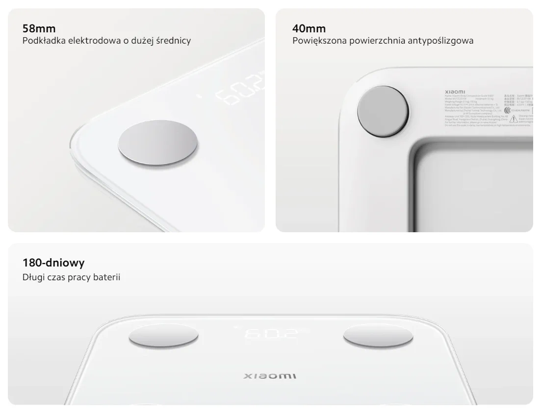 Xiaomi Body Composition Scale S400 | Waga łazienkowa | 0.1 kg - 150 kg, Bluetooth 5.0, 3x AAA, XIAOMI BODY COMPOSITION SCALE S400 6941812751985