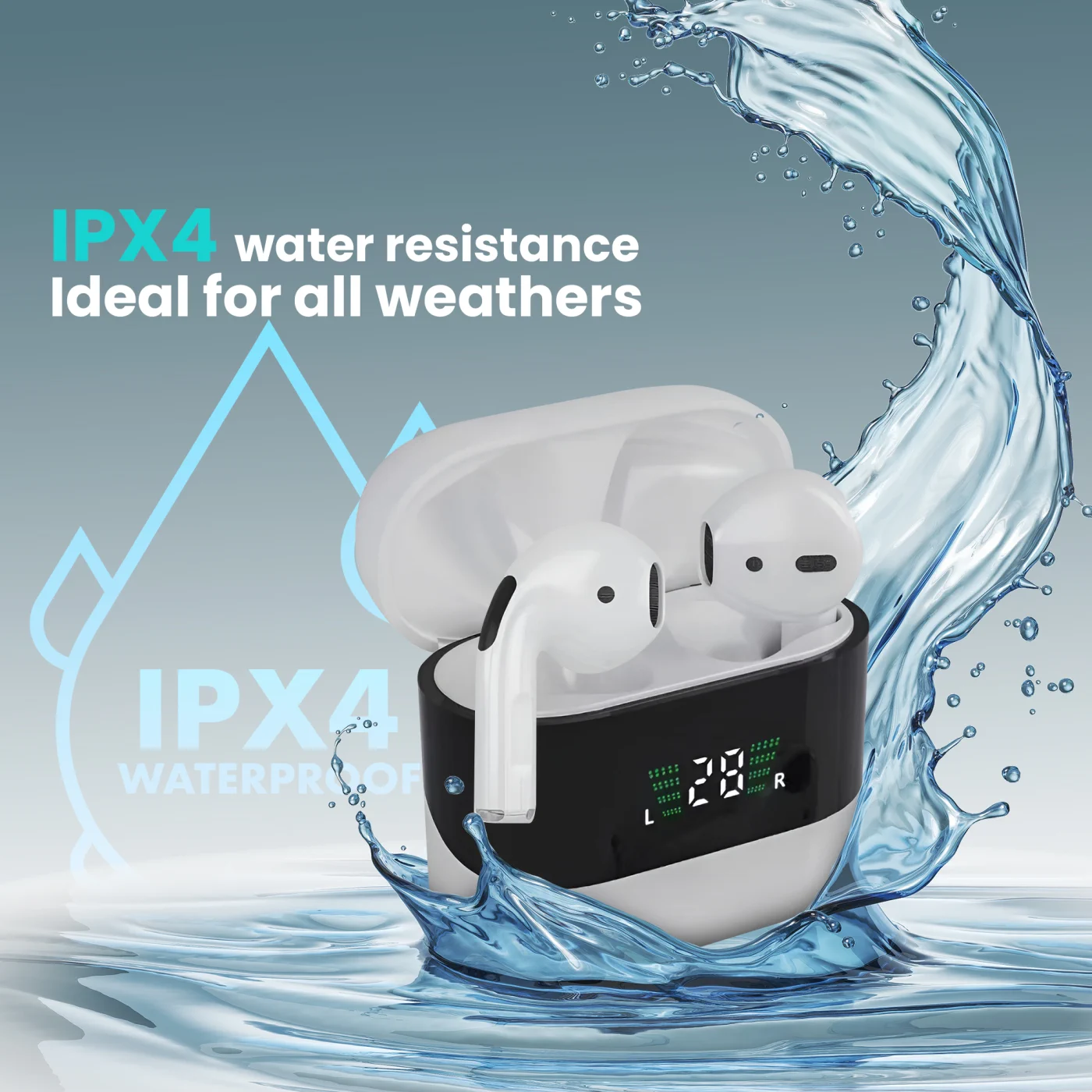 Extralink Lifestyle EvoSound V1.0 | Wireless earbuds | Bluetooth 5.3, IPX4, EXTRALINK EVOSOUND-V1 5906168634970