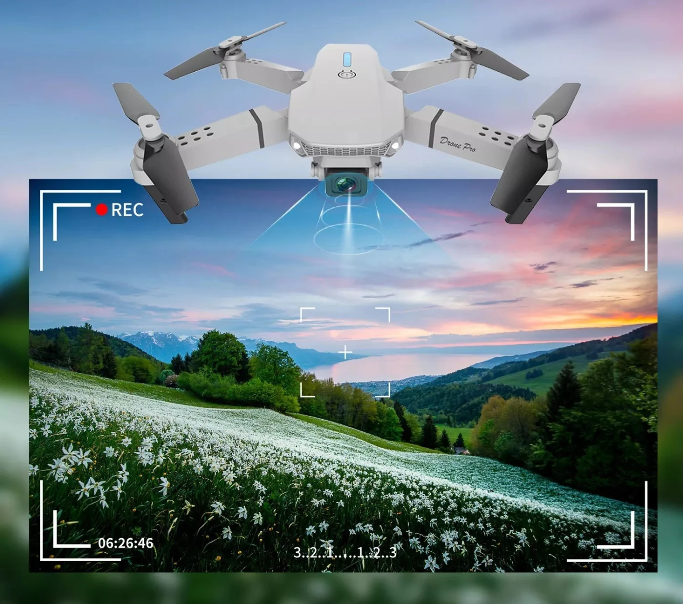 E88 Pro Drone | Set: drone + 3 batteries + case | 1800mAh, EXTRALINK E88 PRO 3 BATERIE POKROWIEC 5707407587800