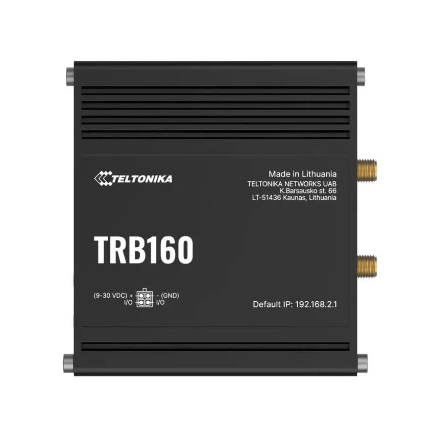 Teltonika TRB160 | LTE IoT gateway | Cat 6, 1x RJ45 1000Mb/s, IP30, TELTONIKA TELTONIKA TRB160 100000 4779051841349