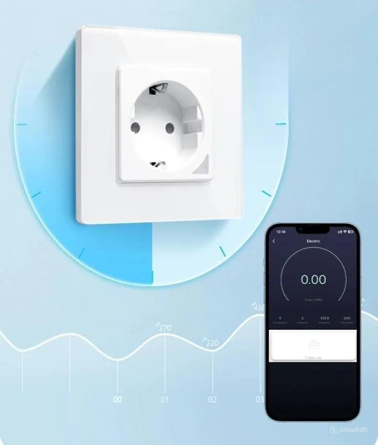 Extralink Smart Life Wall Socket Set Pro | Set: smart socket + frame | Color White, 230V, WiFi, EXTRALINK EX.35717 5906168635717