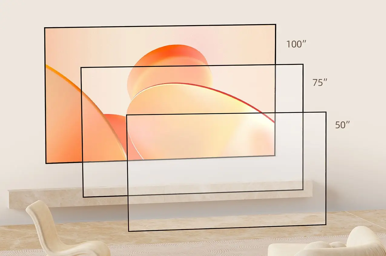 Wanbo 75" Fresnel Anti-Light Projection Screen, 75 inches, 1677 x 951 mm, WANBO WANBO FRESNEL 75 INCHES 6970885350672