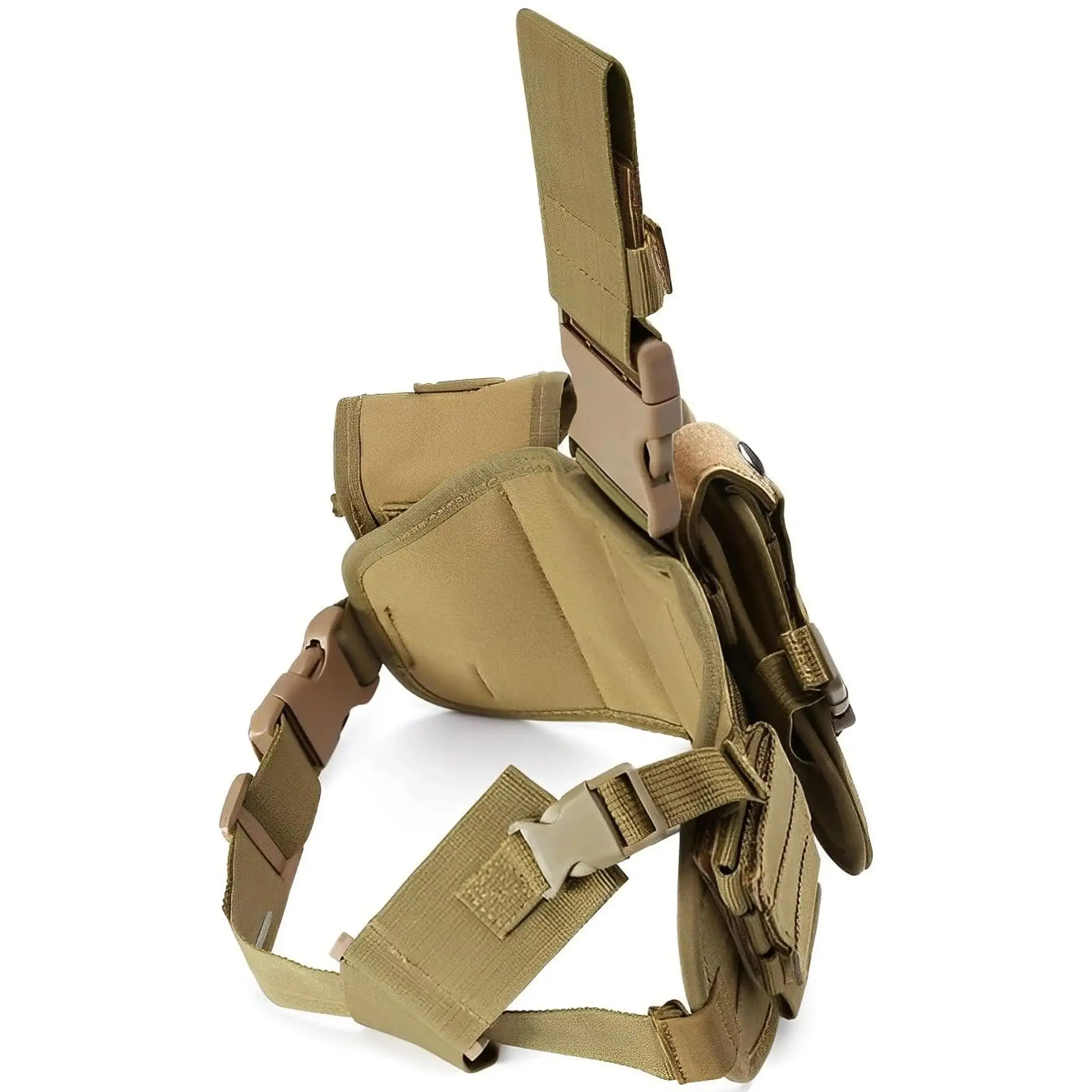 EXTRALINK MILITARY MODUŁOWY PANEL UDOWY TAKTYCZNY WOJSKOWY Z KABURĄ NA BROŃ PISTOLET MOLLE ASG MIL-1118, EXTRALINK EX.36967 5906168636967