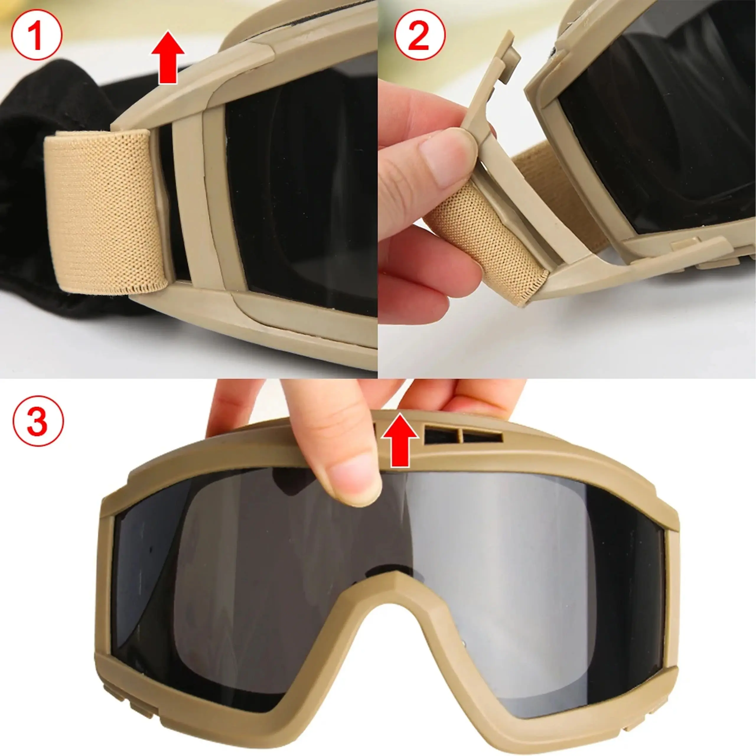 Extralink Military Tactical Glasses, ASG Protective Military Goggles for Airsoft Shooting mil-678, EXTRALINK EX.37322 5906168637322