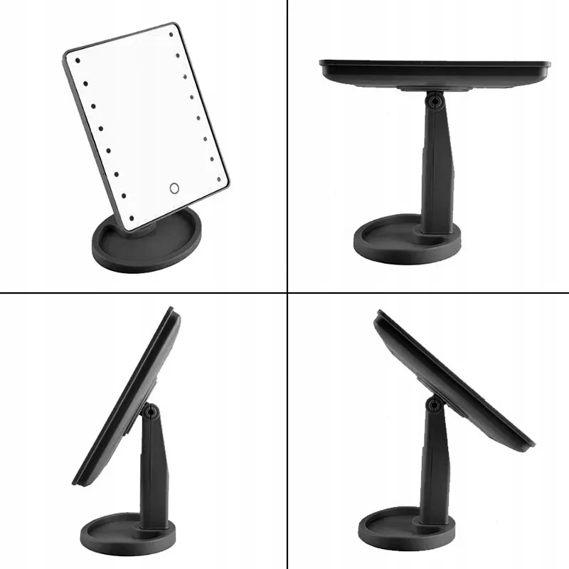 Extralink Makeup Mirror, Black Lighted with Stand, EXTRALINK EX.39692 5906168639692