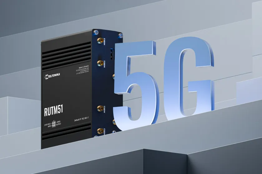 Teltonika RUTM51 | Industrial 5G router | 5x GbE, Dual SIM, Wi-Fi 5, TELTONIKA RUTM51100000