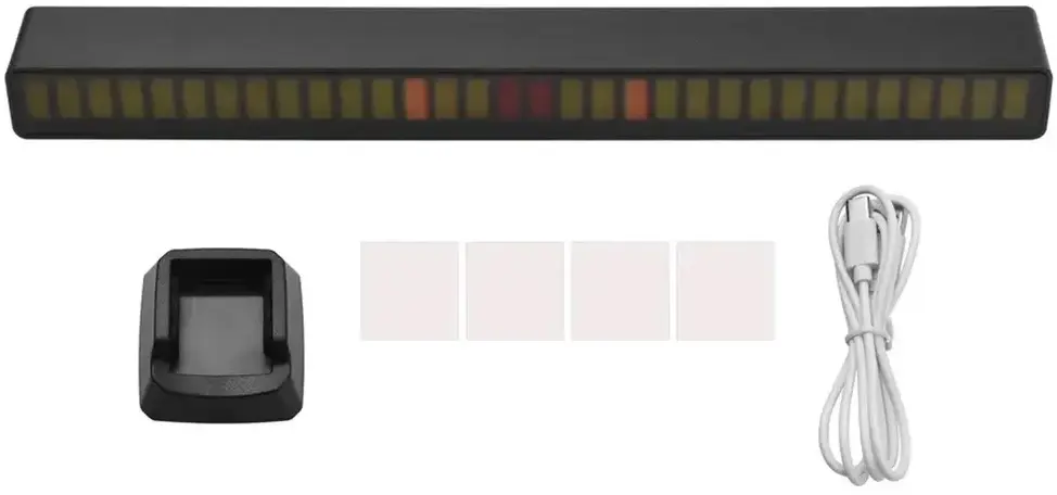 Extralink | RGB USB LED lamp | sound response, battery strip, black, EXTRALINK EX.22783 5907207222783