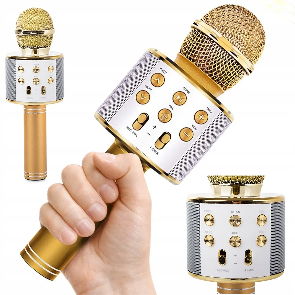 Extralink | Wireless Microphone | with Speaker, Bluetooth, Gold, EXTRALINK EX.22790 5907207222790