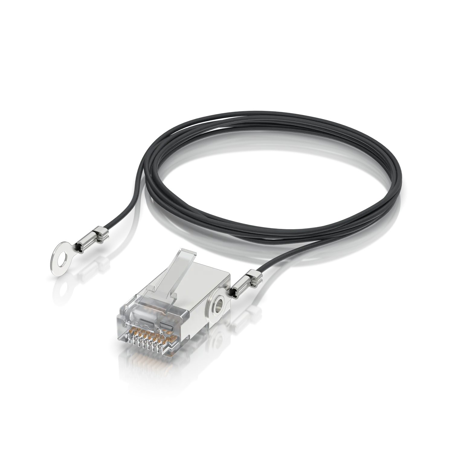 Ubiquiti UISP-Connector-GND | RJ45 Male connector | with shielding and grounding wire, UBIQUITI UISP-CONNECTOR-GND 0810010075802