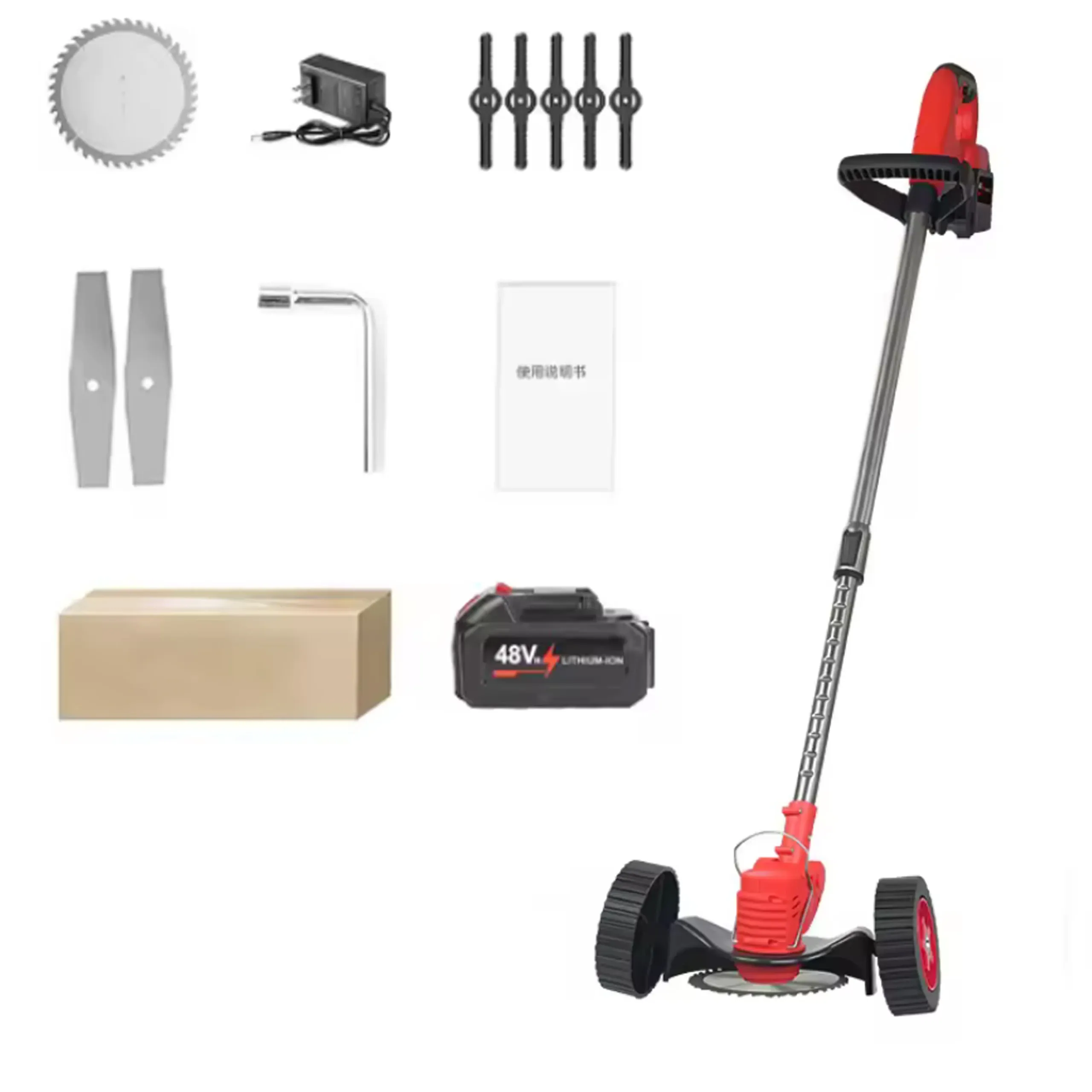 Extralink | String trimmer | garden scythe, grass trimmer, on wheels, XXL set, EXTRALINK EX.23841 5907207223841