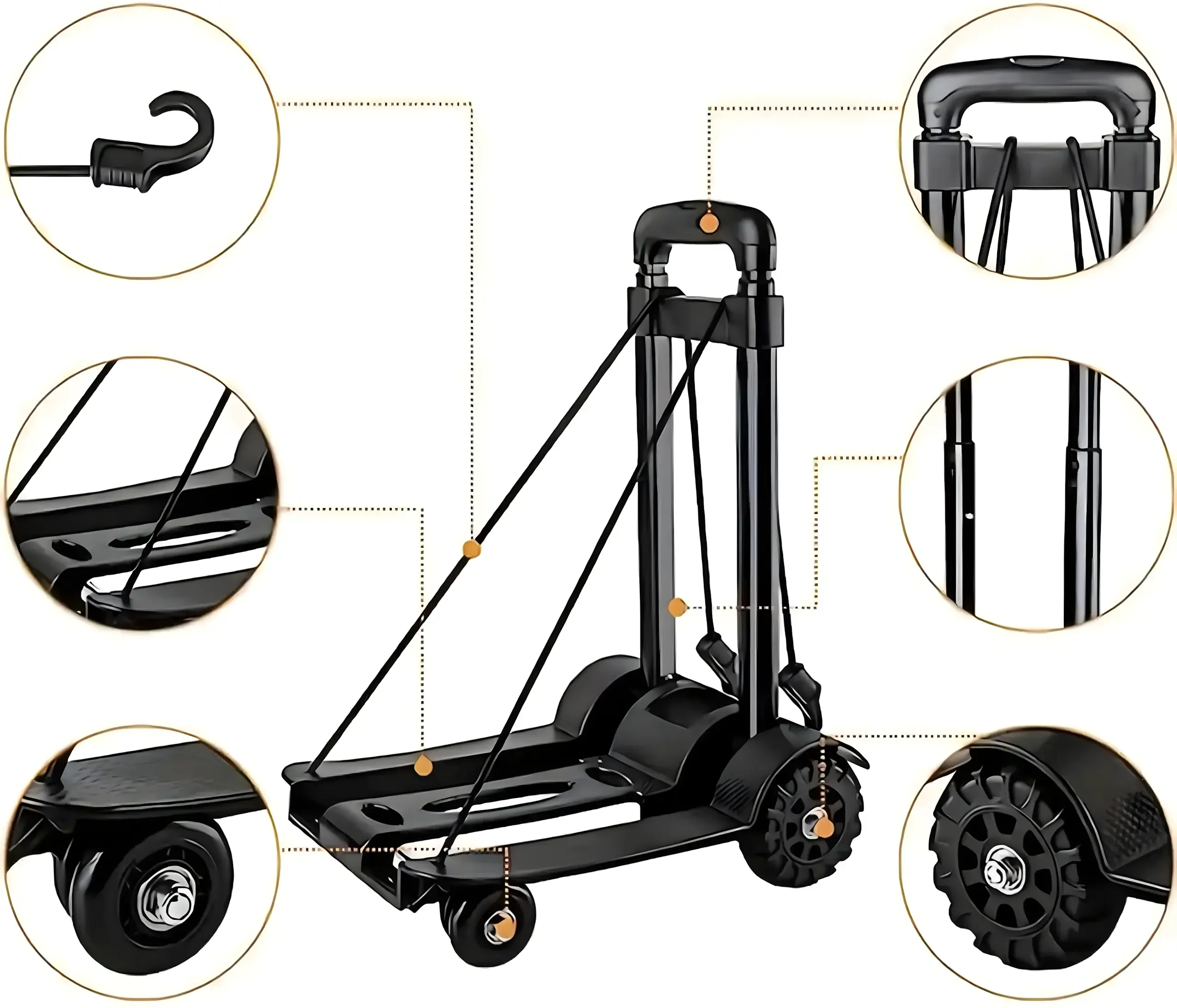 Extralink | Transport cart | for shopping, foldable, telescopic handle, 40 kg, EXTRALINK EX.23858 5907207223858