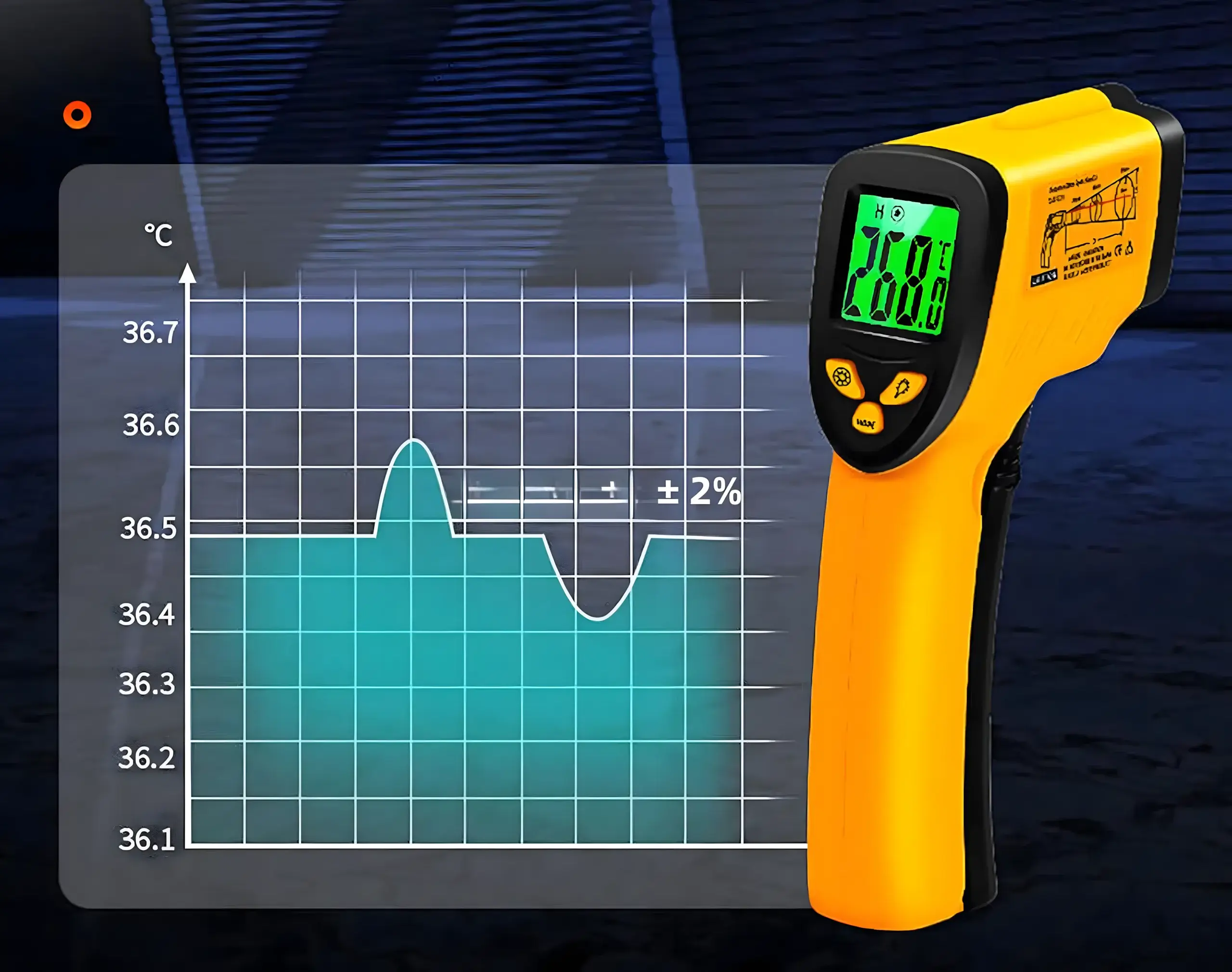 EXTRALINK PIROMETR TERMOMETR LASEROWY BEZDOTYKOWY NA PODCZERWIEŃ EMISYJNOŚĆ -50+550°C - 1397, EXTRALINK EX.23865 5907207223865